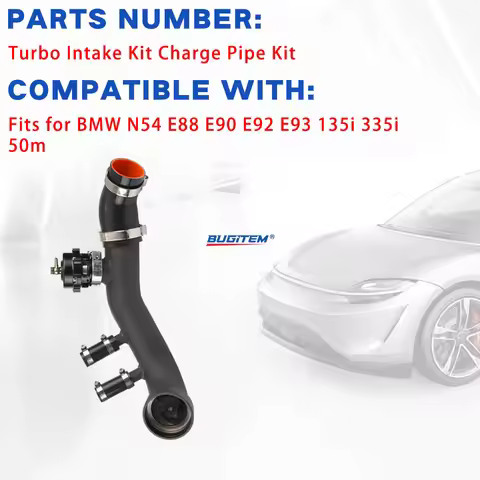 Car Air Intake Turbo Charge Hard Pipe Kit With 50mm Blow Off Valve For BMW N54 E88 E90 E92 135i 335i