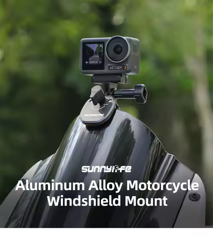 Aluminum Motorcycle Windshield Mount for Insta360 X5/x4/x3/go3/3S DJI Action 5Pro 4 3/gopro Action C