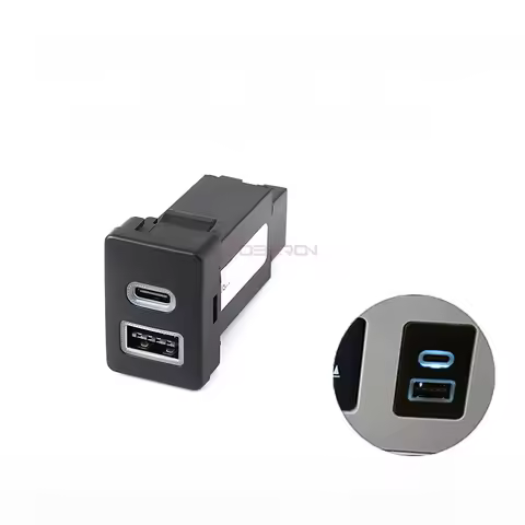 Fit For Toyota new car USB charger PD fast charger QC3.0 dual fast charger TYPE C adaptor button