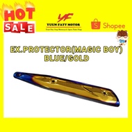 WAVE125 / WAVE125 S  MUFFLER PROTECTOR EXHUAST COVER TITANIUM MAGIC BOY Exzos