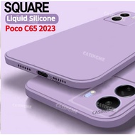Poco C65 2023 Square Liquid Casing For Poco C65 C 65 65C PocoC65 2023 Shockproof Soft Back Cover Cas