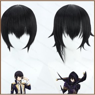 Sta6 The Eminence in Shadow Anime Cosplay Wig Cid Kagenou Short Black Hair Heat Resistant Synthetic 