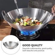 Premium Thick Frying Pan Wok Stainless Steel Non-Stick Frying Pan Food Grade