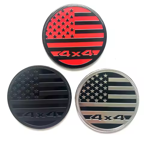 3D Metal Car Side Fender Rear Trunk Badge Emblem Sticker 4X4 US Flag For Jeep Wrangler Grand Cheroke