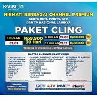 K Vision Paket Cling 6 & 12 bln Terlaris.