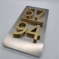 Stainless Steel Prefabricated House Number Plate