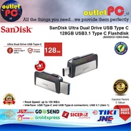 baru!! sandisk ultra dual drive usb type c 128gb usb3.1 128g flashdisk