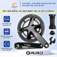 [GoGo Bike] RIRO 706 34-50T 39-53T 2-Stage Bicycle Empty Disc Crank (With Screw BB)