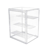 FDgrade กล่องใส่โมเดล ขนาด 27 x 24 x 36 ซม. แถมชั้นวาง 6 อัน แม่เหล็กล็อคฝา สีใส Display Box