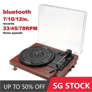 Bluetooth Music Player Vinyl Turntable Record Player 50/60Hz Speakers Vintage Gramophone Phonograph 