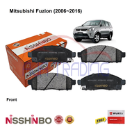 Genuine Nisshinbo Front Brake Pads with SHIMS for Mitsubishi Fuzion (2006-2016)