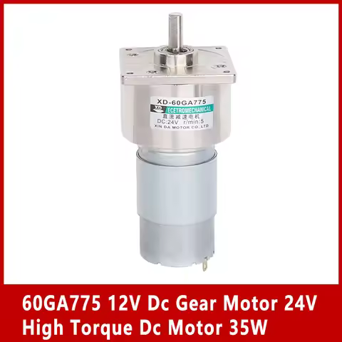 60GA775 12V Dc Gear Motor 24V High Torque Dc Motor 35W Permanent Magnet Motor Adjustable Speed 775
