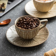 Triangle Coffee Cup Saucer Set Design Sense Niche Household Retro Coffee Cup Saucer Set Wholesale Ha