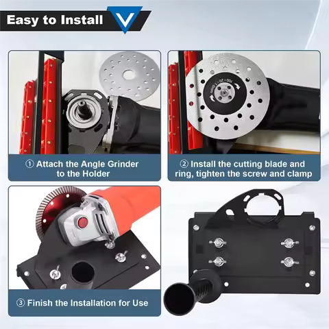 A7THK-45 Degree Tile Chamfering Tool Angle Grinder Stand Cutter Holder Attachments Adjustable 45° Be