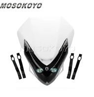 Fengge1ไฟหน้าไฟหน้ารถจักรยานยนต์ไฟฉายคาดศีรษะ LED จักรยานสกปรกสำหรับ Kawasaki KX250F KX450F KX KLX Y