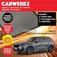 Customised Window Magnetic Sunshades BMW X1/IX1 2022-Current 3rd Generation (U11) Luxury Germany Com