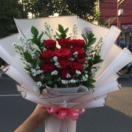 buket mawar merah | buket wisuda | mawar hidup