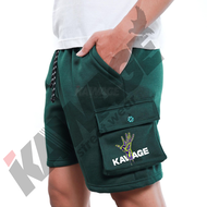 kawage celana cargo pendek boardshot  hijau botol gambar