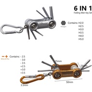 FOLDING MINI HEXAGON/ MINUS & PLUS ALLEN KEY WITH HOOK 6PCS HORUSDY Screwdriver Wrench Spanner Set