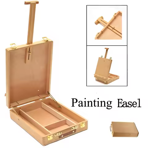 GATYZTORY Painting by number Tool Easel Multifunctional Painting Artist Easel Paint Supply Wood Tabl