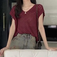 Melisa Mesh Outer Top Mesh Knit Top Vest