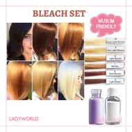 Hair Bleach Set Luntur Warna Bleach Rambut Halal Bleaching Peluntur Warna Rambut