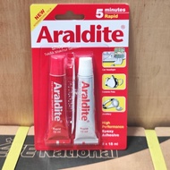 MERAH Araldite Red Glue 5 Minutes Rapid Fast Setting Epoxy Adhesive 5 Minutes