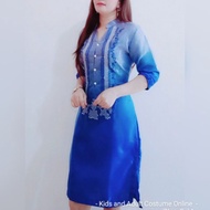 #New✨ LADY BARONG DRESS PURE EMBROIDERED MONOCHROMATIC MODERN FILIPINIANA