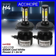 Ahope X7 Car Headlight LED COB Headlight H4 Cool White 2 PCS - 75818-4CN