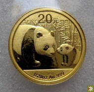 【滿300出貨】【1290】原封幣 2011年熊貓金幣1/20盎司 20元 現代金幣 包快遞#外幣#硬幣#壹米硬幣