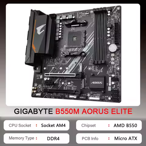 GIGABYTE New B550M AORUS ELITE Micro-ATX AMD B550 Socket AM4 Motherboard