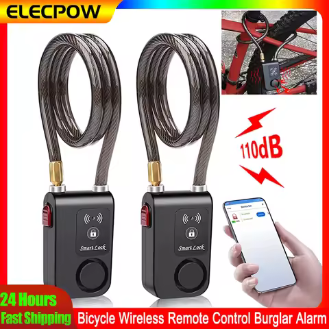 Elecpow Bluetooth Bike Motorcycle Lock Alarm Security Smart APP Control Waterproof Burglar Vibration