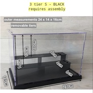 3 tier acrylic display case toy figurine box