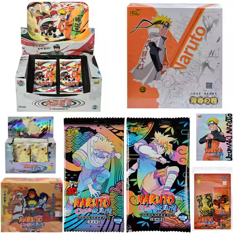 KAYOU Original Naruto Box Cards Uzumaki Sasuke Ninja Game Collection Rare Cards Box Flash Cards Toys