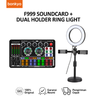 Bonkyo  F999 Live Sound Card Live Mixer Periferal Komputer Untuk Audio Kartu Suara Karaoke PC Mac