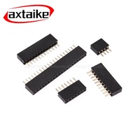 20PCS 1.27mm 2-50P Black single row Female Header Connector 2P 3P 4P 5P 6P 7P 8P 9P 10P 12P 14P 15P 
