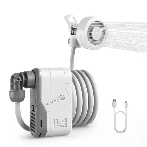 FLEXTAIL MAX SHOWER - Portable Electric Shower Pump IPX7 Waterproof for Outdoor Shower, Car Washing,