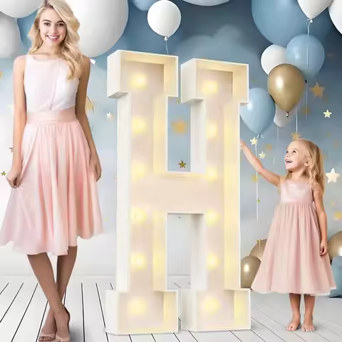 4FT Marquee Light Up Letters H, Easy to Assemble Marquee Letters 4 Feet Tall for Indoor amp Outdoor