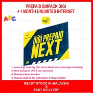 DIGI PREPAID NEXT UNLIMITED SIMCARD (30 Hari Tanpa Had) FREE SIMPACK @ maxis hotlink celcom xpax umobile unifi yes