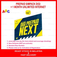 DIGI PREPAID NEXT UNLIMITED SIMCARD (30 Hari Tanpa Had) FREE SIMPACK @ maxis hotlink celcom xpax umo