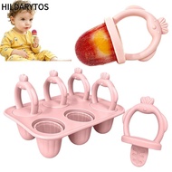 HILDARYTOS Silicone Popsicle Mold, 6 Cavity DIY Baby Teething Ice Cream Stick Mold, Perfect Easy Cle