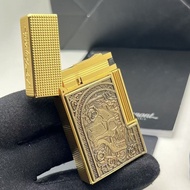 <Dupont lighter>Dupont都彭朗声纯铜打火机雕刻骷髅玫瑰充气钢音清脆复古