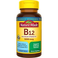 Vitamin B12 Pills 1000mcg/ 3000mcg/ 5000mcg Nature Made [American Product]