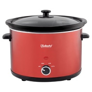 TAKAHI Electric Crockery Pot (5.5L) - Model: 5521 / Type: CR-TR - Slow Cooker - Ceramic Pot - Red