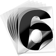 Diggoo Black Vinyl Number 6 (Six) Sticker, Large 6 Pack 10 inch Die Cut Numbers for Mailbox, Windown