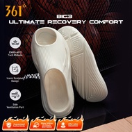 361 Degrees BIG3 Men's Slides Lightweight Soft Cushioning Non-slip Slippers Casual Outdoor Beach San