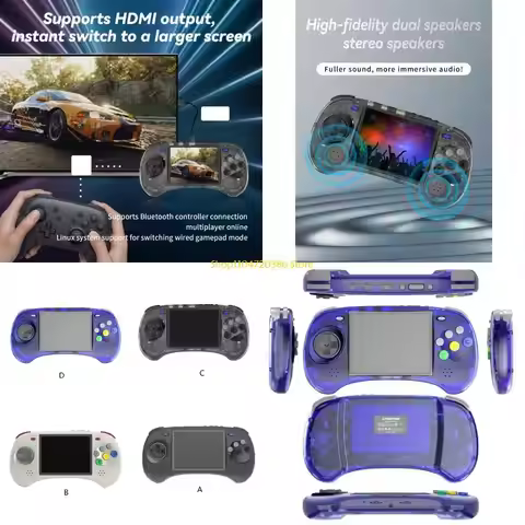 K0EA 4'' IPS Screen Handheld Game Players Retro Portable Video Game Console Adult