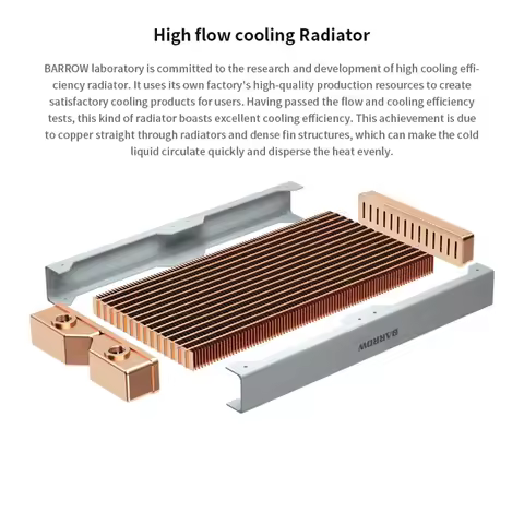 Barrow Radiator 20mm Thick Copper G1/4" Thread For 12cm Fan 240/360MM PC Water Cooling Dabel-20a Dab