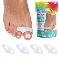 ZenToes Toe Spacers For Women And Men Big Toe Straightener Double Loop Gel Splint Separator For Corr