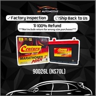 NS70L (MF) | 90D26L Battery CENTURY Car Battery - SUBARU Legacy, VOLVO, FORD Escape, Escorts 1300GT